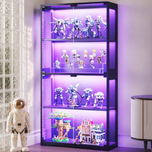 Glass Cabinet Display - Witryna z szklanymi drzwiami i oświetleniem
