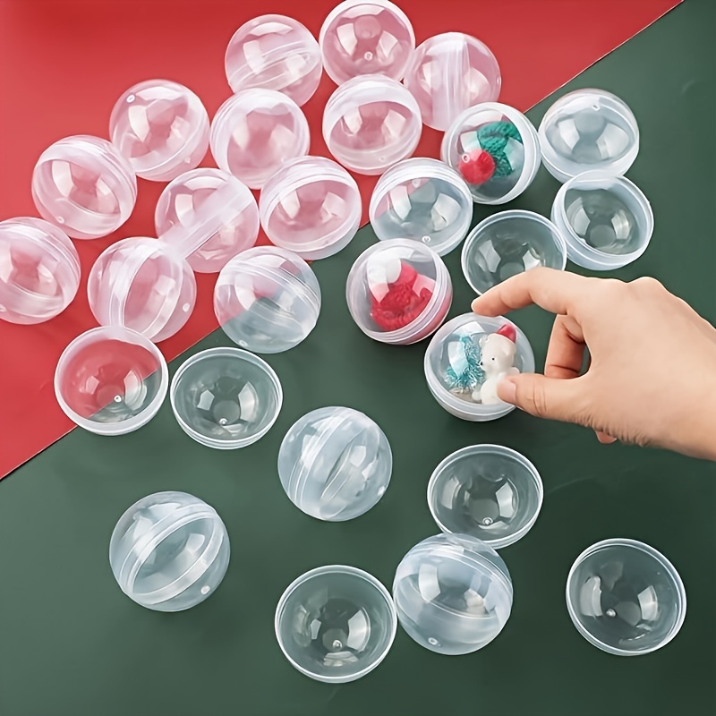 Prize Capsule Toy Machine - 100 sztuk przezroczystych plastikowych okrągłych kapsułek