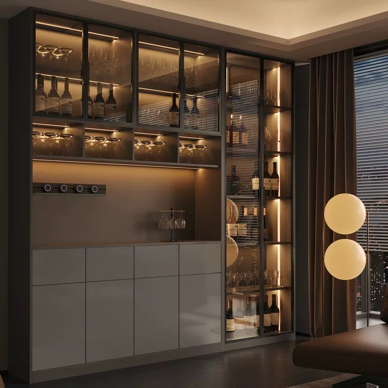 Lekka luksusowa włoska szafka  – Glass Cabinet Display recenzja i cena