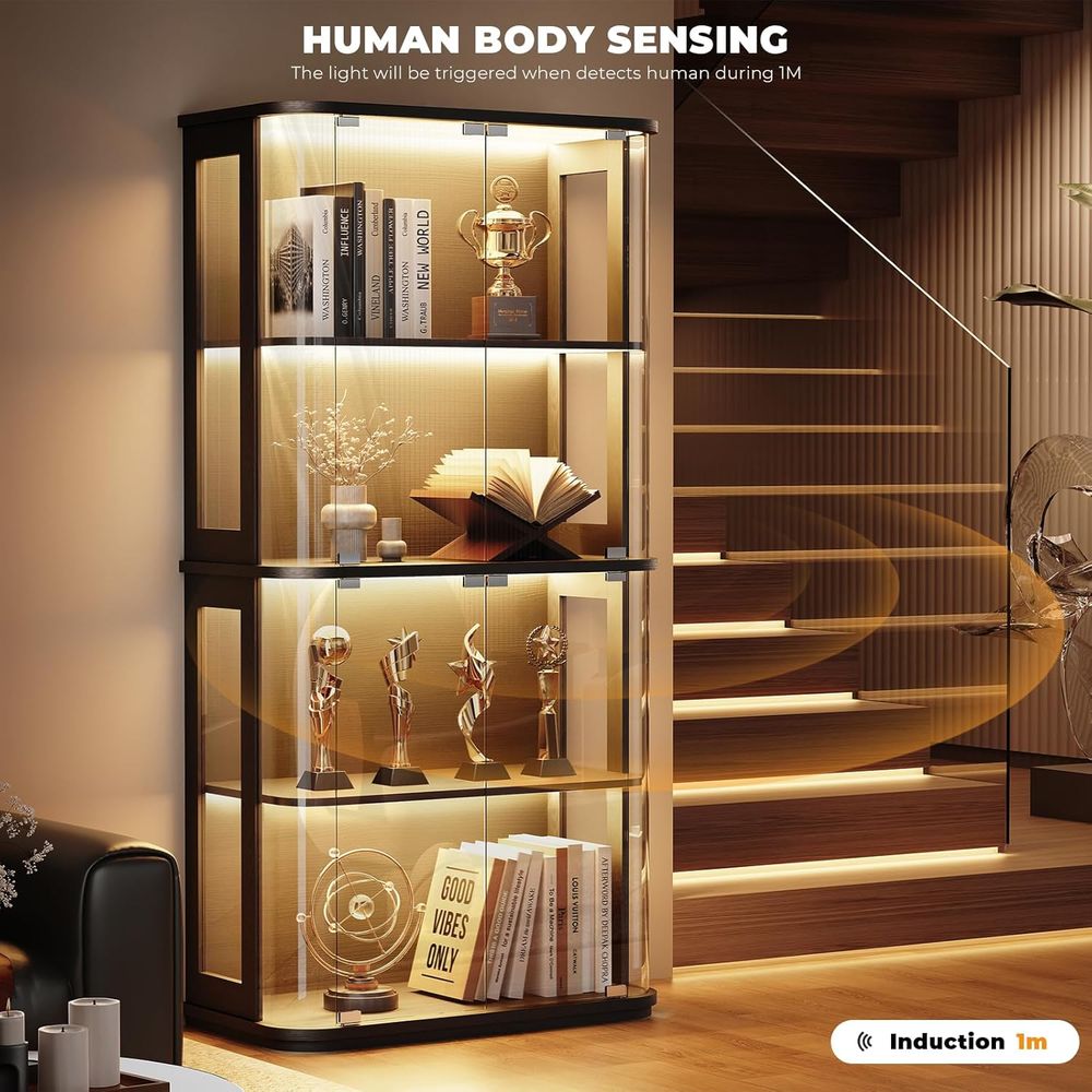 Okrągła witryna z szklanymi dr – Glass Cabinet Display recenzja i cena