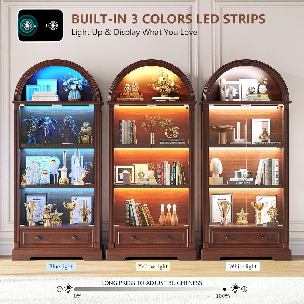 Witryna z szklanymi drzwiami i – Glass Cabinet Display recenzja i cena