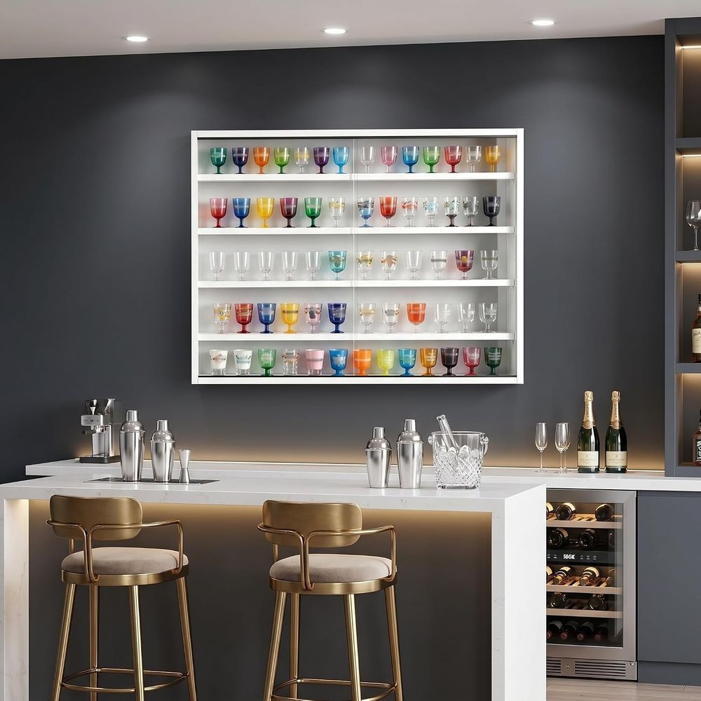 5-poziomowy, wiszący na ściani – Glass Cabinet Display recenzja i cena